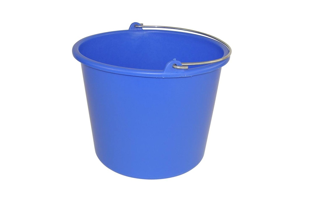 Kunststof emmer blauw 12 liter