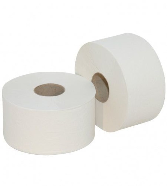 Toiletpapier mini jumbo cellulose 2-laags 12rol