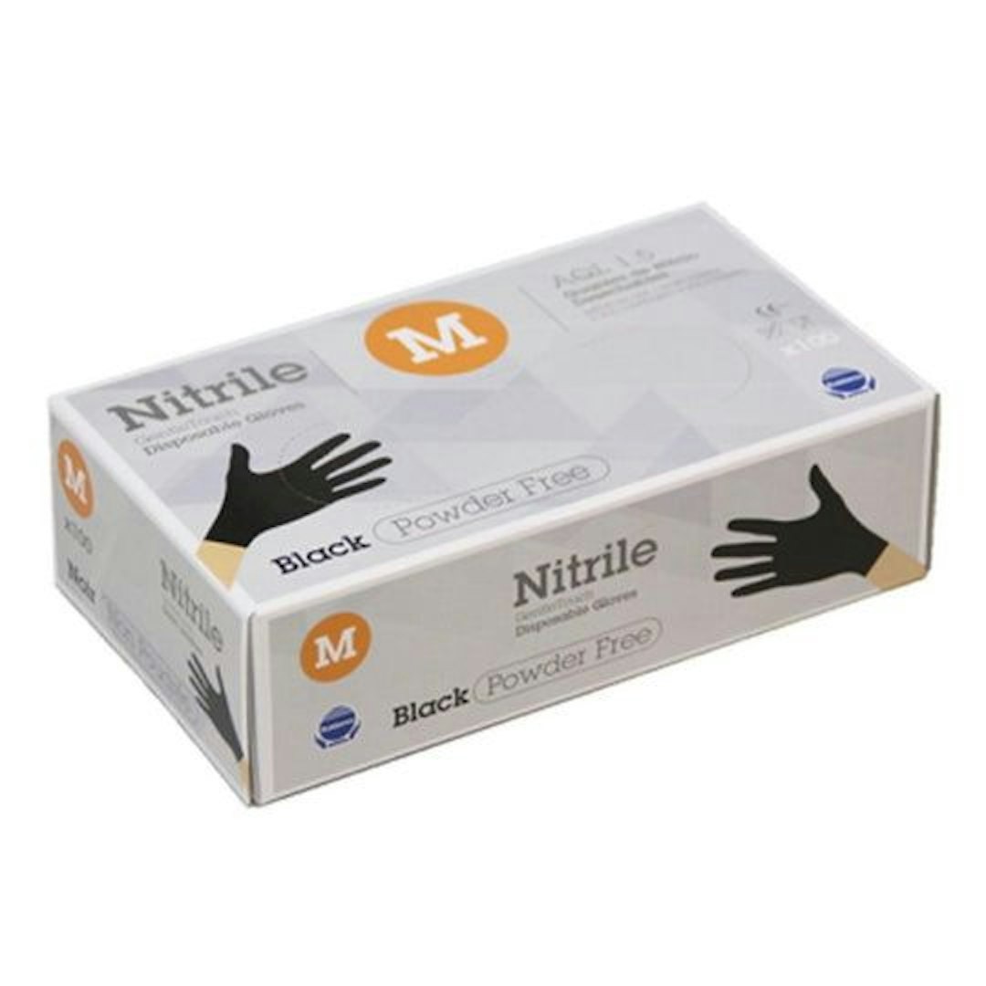 Nitril handschoenen zwart CAT I X-Large 100stk